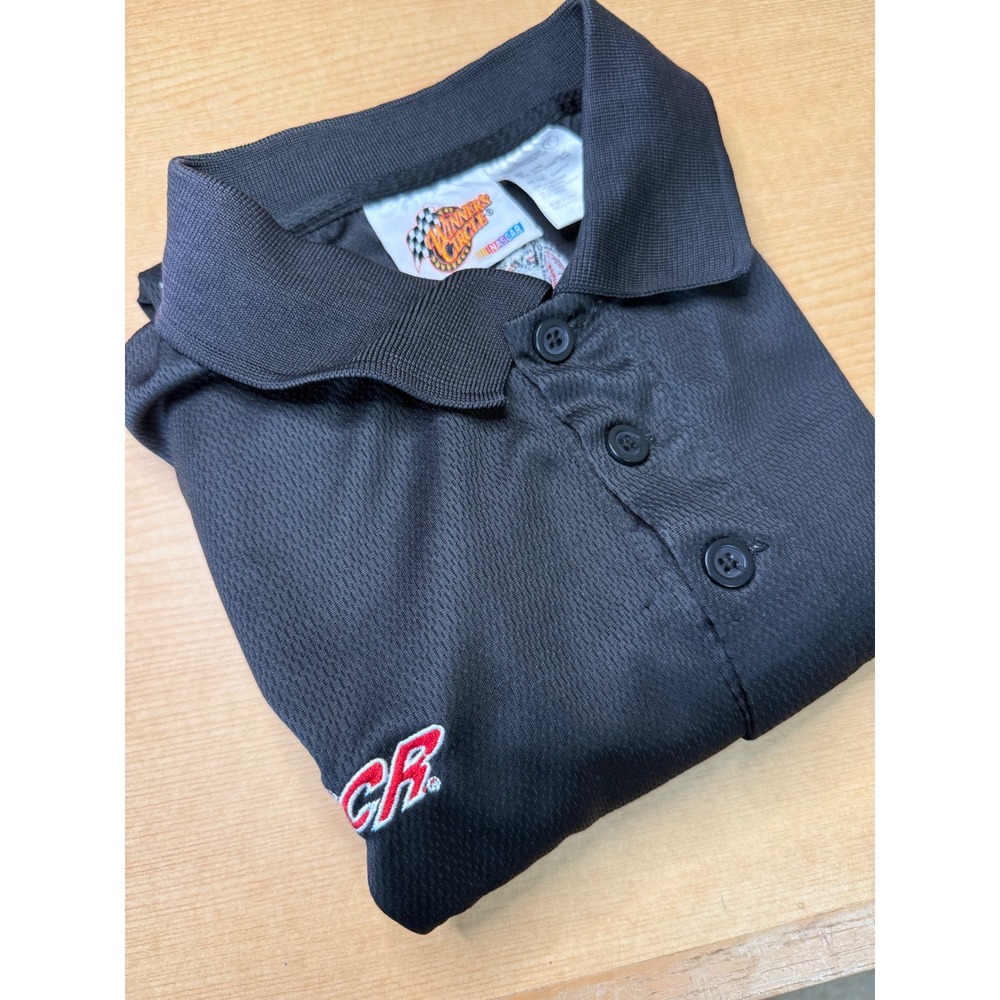 Vintage Dale Earnhardt NASCAR Polo Shirt Mens XL Black Mesh Winner Circle Racing